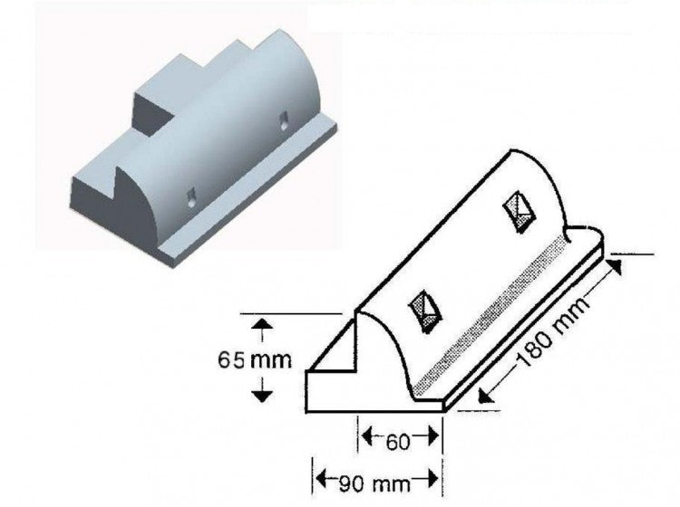 Verbindingsteun zonnepaneel wit