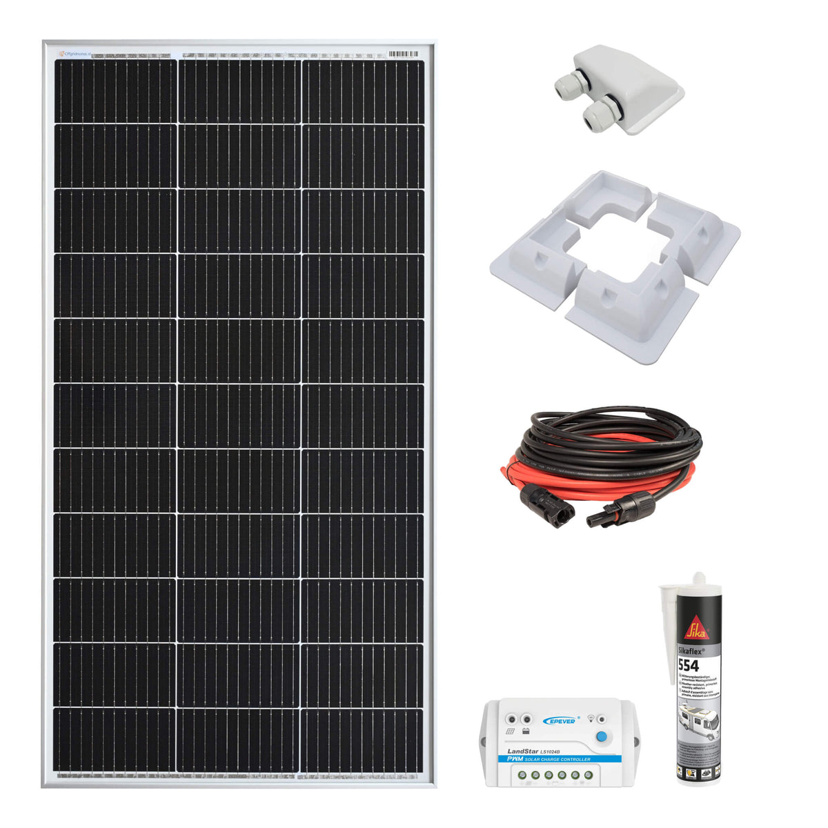 Zonnepaneelset 120W 12V monokristallijn