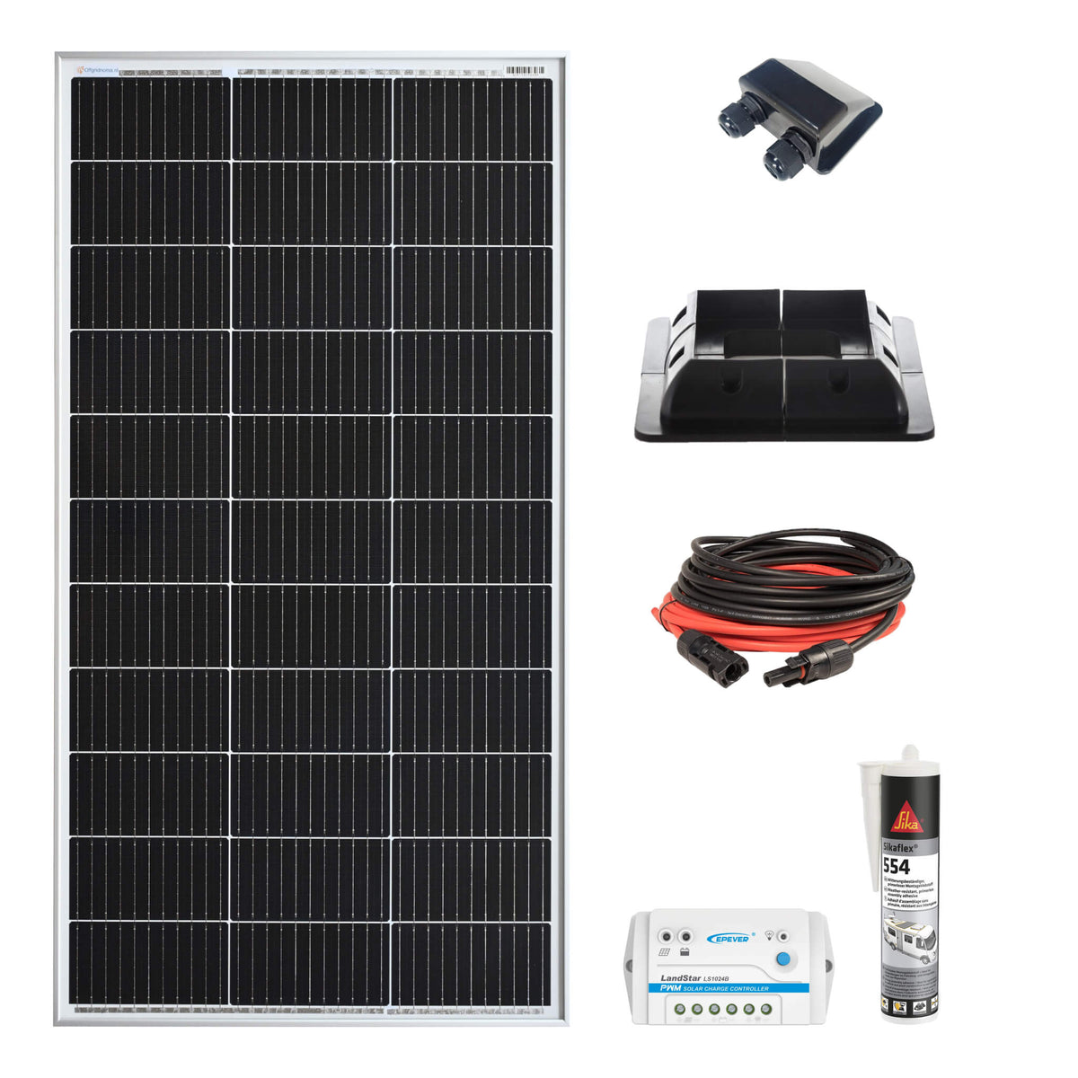 Zonnepaneelset 120W 12V monokristallijn