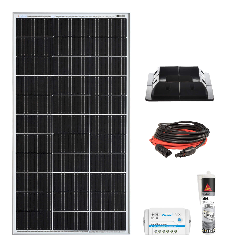 Zonnepaneelset 120W 12V monokristallijn