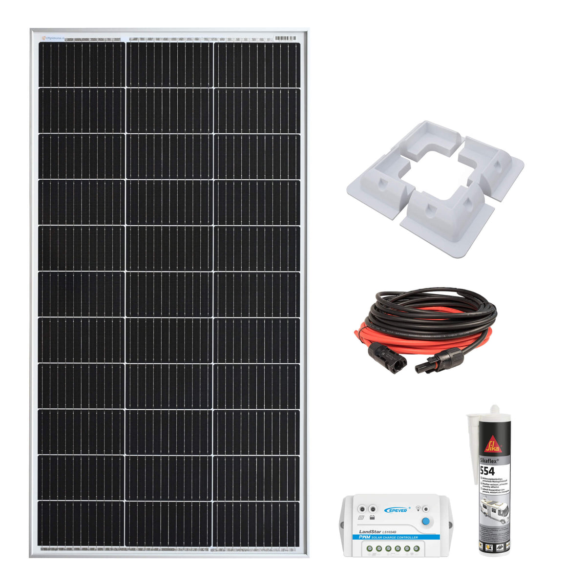 Zonnepaneelset 120W 12V monokristallijn