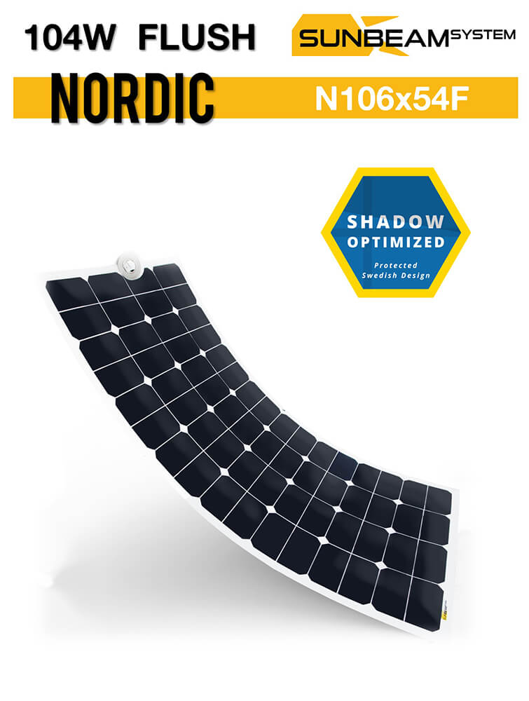 Flexibel zonnepaneel 100Wp Nordic Sunbeamsystems